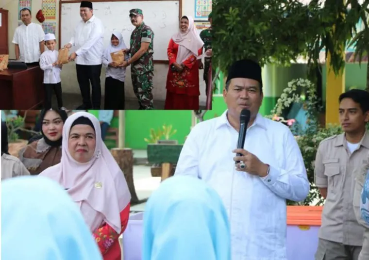 Wali Kota Pariaman, Yota Balad lihat dari dekat pemberian MBG pada siswa SMPN 2 dan SMAN 1 Kota Pariaman, Jumat (7/3/2025). IST