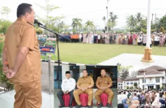 Jadi Wali Kota, Yota Balad Perdana Pimpin Apel Gabungan ASN Pemko Pariaman