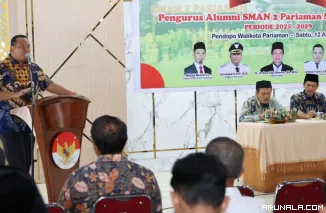 Wako Pariaman Yota Balad Kukuhkan Pengurus Alumni SMA 2 Periode 2025 -- 2029