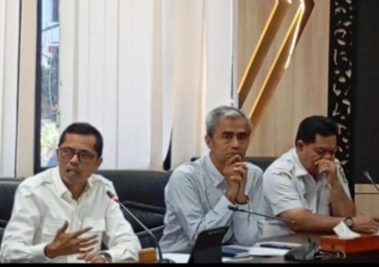 Anggota Tim Pakar DPRD Sumbar, Raflis saat paparkan pertanyaan yang diajukan rombongan Komisi II DPRD Kabupaten Musi Rawas, di Padang, Rabu siang  (11/6/2025). IST