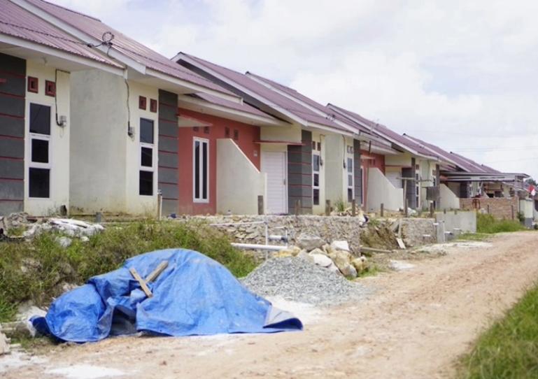 Deretan rumah subsidi di salah satu kompleks perumahan yang sedang dibangun. IST