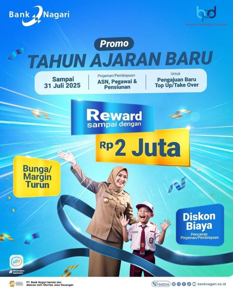 Flyer Bank Nagari Promo Tahun Ajaran Baru. IST