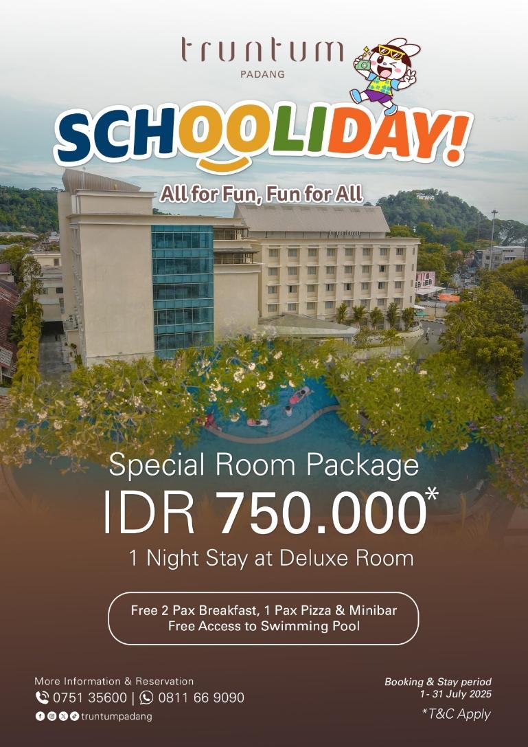 Promo SCHOOLIDAY -- All for Fun, Fun for All! yang ditawarkan Hotel Truntum Padang. IST