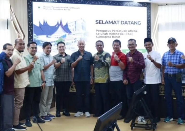 Wakil Ketua Sumbar, M Iqra Chissa Putra saat terima pengurus PASI Sumbar, Rabu (2/7/2025).  IST
