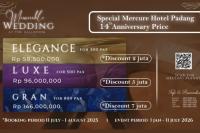 Hotel Mercure Padang Berulang Tahun ke-14, Hadirkan Penawaran Spesial untuk Pernikahan hingga Arisan