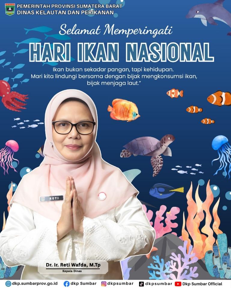 Flyer ucapan Hari Peringatan Ikan Nasional. IST
