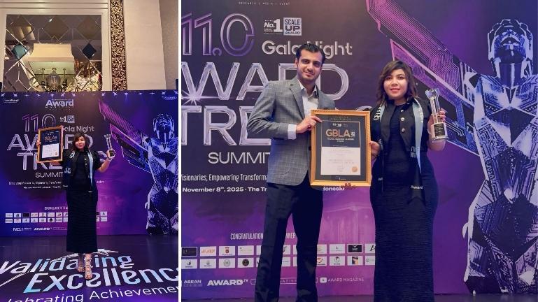 Pengusaha tambang Sugesti Edward usai menerima penghargaan kategori Global Business Leaders di Bali, Sabtu (8/11/2025). IST