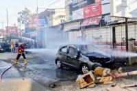 Satu Unit City Car Terbakar di Jalan Adinegoro Lubuk Buaya Padang