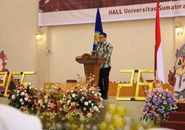 Asisten 1 Setko Pariaman, Elfis Chandra beri sambutan saat membuka Pariaman Campus Expo 2026, di Pariaman, Sabtu (31/1/2026). IST