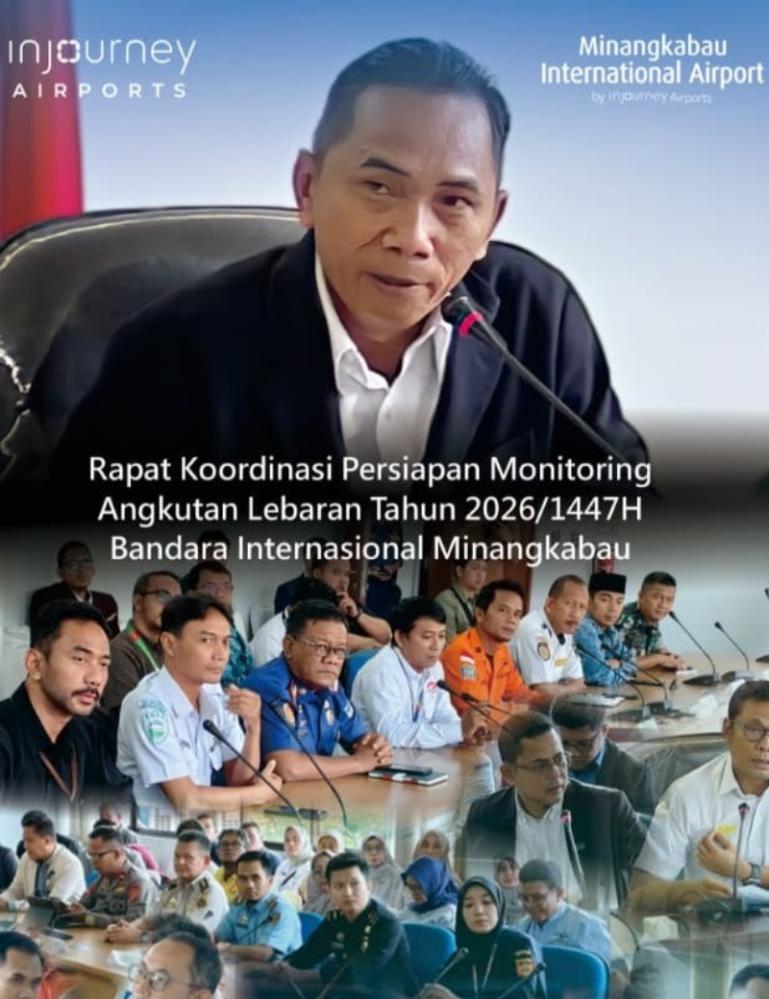 GM PT Angkasa Pura Kantor cabang BIM, Dony Subarsono pimpin rakor persiapan monitoring angkutan Lebaran di BIM. IST