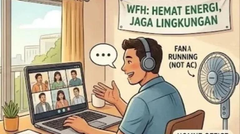 Ilustrasi ASN lakukan WFH. IST