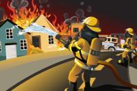 Rumah Permanen Dekat Kantor Bupati Dharmasraya Terbakar