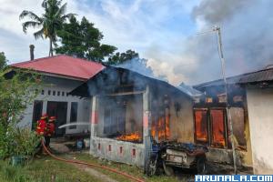 Tiga Petak Rumah Terbakar di Tabing Banda Gadang, Betor dan Sepeda Motor Ikut Hangus