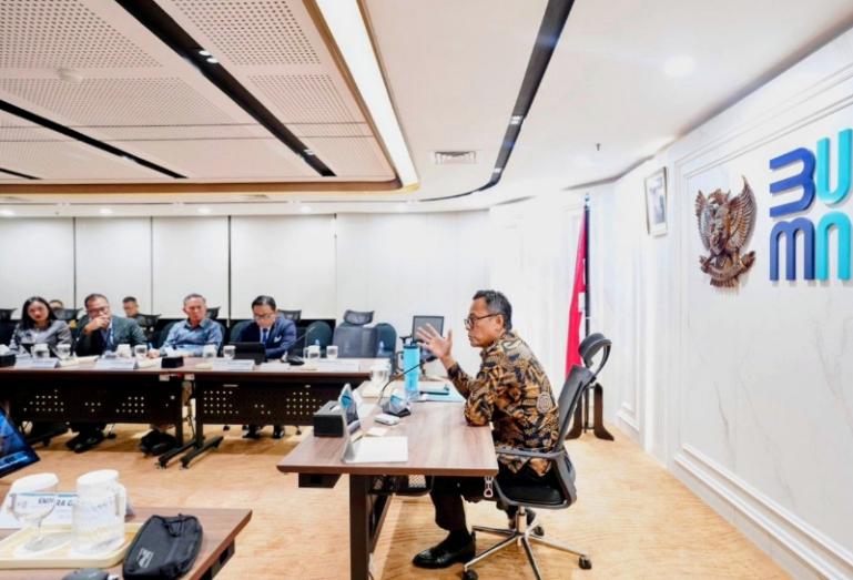 Kepala BP BUMN sekaligus COO Danantara, Dony Oskaria pimpin rapat bersama Dewan Komisaris dan Dewan Direksi InJourney Aviation Services (IAS), kemarin. IST