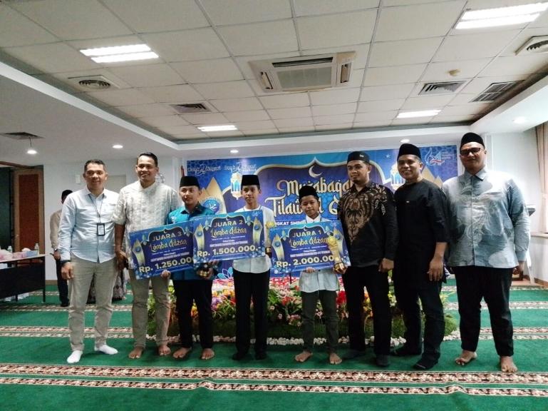 Pemenang Lomba Adzan dalam rangka HUT 64 Bank Nagari. IST