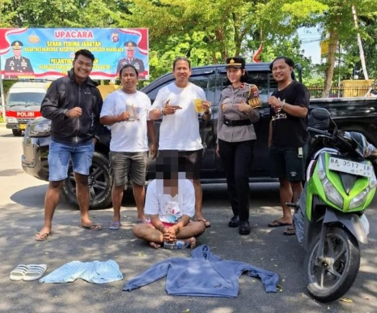 Terduga pelaku pencurian di sebuah warung berhasil ditangkap Satreskrim Polresta Padang, Senin (18/5/2026). IST