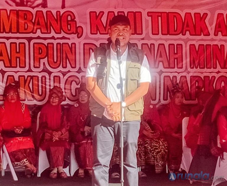 Sekprov Sumbar, Arry Yuswandi saat hadiri deklarasi perang lawan LGBT dan narkoba yang diinisiasi LKAAM Sumbar, Minggu (21/6/2026). (dok : arunala.com)