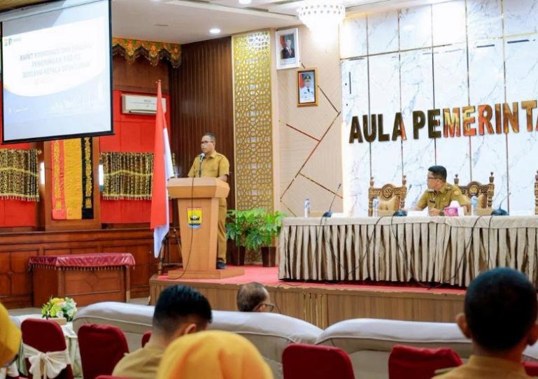 Wakil Wali Kota Mulyadi berikan masukan saat Rapat Koordinasi dan Evaluasi Penerimaan PBB-P2, Selasa (2/6/2026), IST