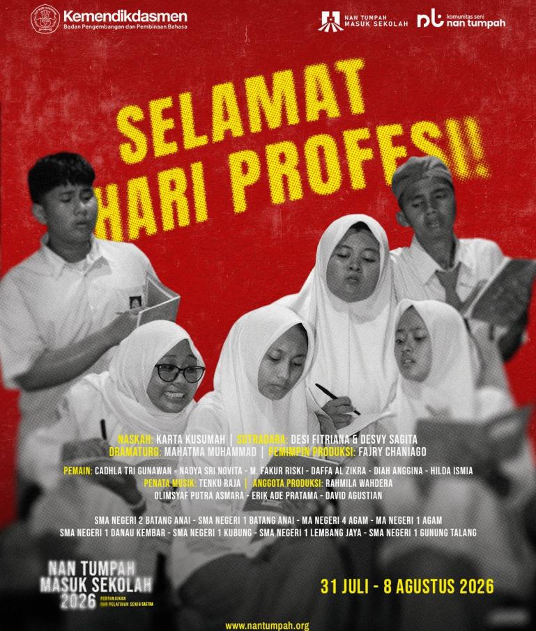 Poster kegiatan Komunitas Seni Nan Tumpah pada NTMS 2026. IST