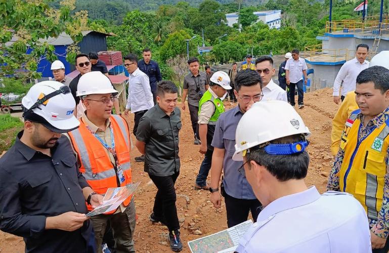 Wakil Ketua DPRD Sumbar Muhammad Iqra Chissa Putra, dampingi Anggota DPR RI, Zigo Rolanda, meninjau kesiapan pembangunan IPA Taban III milik Perumda Air Minum Kota Padang, Rabu (5/8/2026). IST