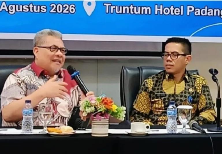 Ketua DPRD Sumbar, Muhidi saat menghadiri kegiatan Peningkatan Kapasitas Kewaspadaan Dini Masyarakat, Kamis (6/8/2026). IST