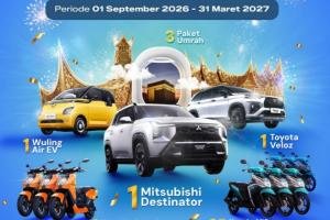 Gebyar Hadiah Tabungan Bank Nagari Digelar, Ada Mobil, Motor Listrik hingga Paket Umrah