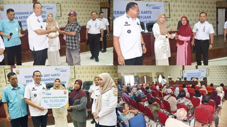 178 Pekerja Rentan Kategori Pedagang Terima Kartu BPJS Ketenagakerjaan