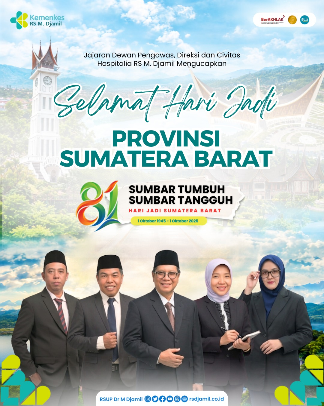 Selamat Hari Jadi Provinsi Sumatera Barat - RSUP Dr M Djamil