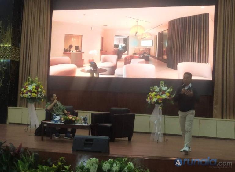 Direktur Network & Services BNI Ronny Venir saat memberikan Kuliah Umum Transformasi Digital di Dunia Perbankan di Conventions Hall Universitas Andalas, Jumat (3/3). (Foto : Fajril)