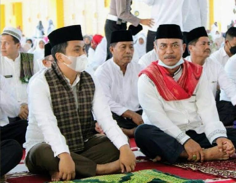 Ketua DPRD Dharmasraya, Pariyanto saat hadiri Halalbihalal bersama pemkab setempat Rabu (18/5). (Dok : Istimewa)
