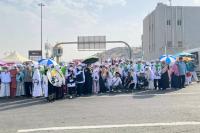 Tiba di Makkah, Jamaah Haji Embarkasi Padang Lakukan Umrah